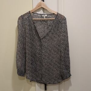 Joie Black and White Blouse